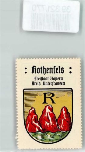 Rothenfels Vignette Wappen Freistaat Bayern Kreis Unterfranken