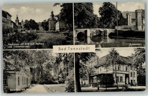 99955 O5822 Bad Tennstedt - Badehaus Kurpark Kurhaus Trinitatiskirche Brückentor