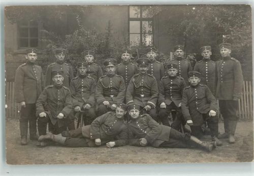 Döbeln 1914 Gruppenphoto Soldaten