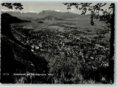 Hohenems mit Säntisgruppe