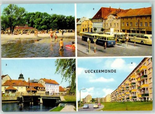 Ueckermünde Scwimmbad Karl-Marx-Platz Omnibus-Haltestelle Am Hafen