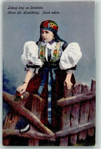 Uherské Hradiste Lidovy kroj ze Slovacka Stare mesto Tracht Frau