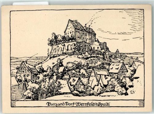 Wernfels Burg Dorf sign.