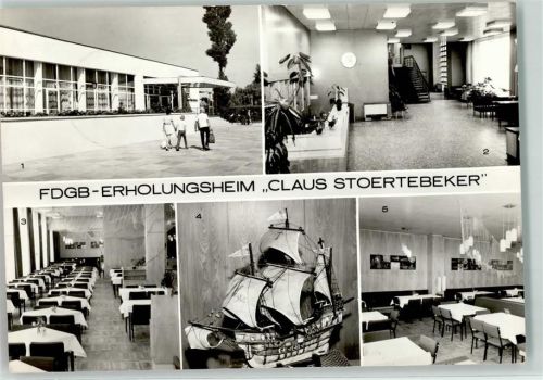 Zingst FDGB Erholungsheim Claus Stoertebeker Innenansicht Kogge
