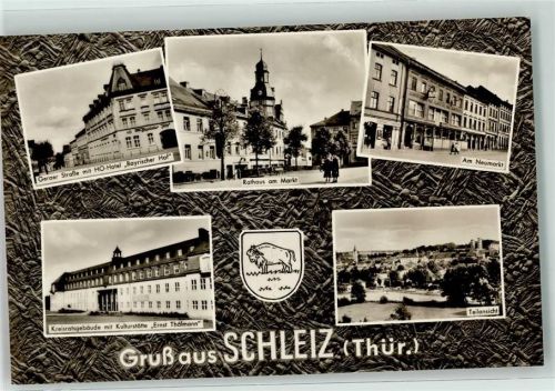 Schleiz Rathaus Neumarkt Hotel Bayrischer Hof Kreisratsgebäude