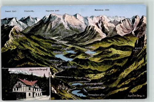 6465 Nassereith - Vogelschau Alpenhotel Fernpass Eugen Felle Isny