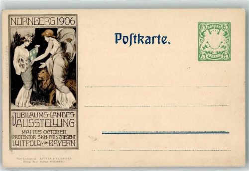 Nürnberg Jubiläum Landes Ausstellung 1906 Löwe