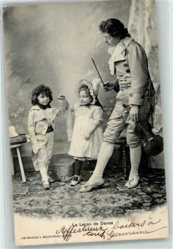 1904 La Lecon de Danse - Tanzlehrer für Kinder AK