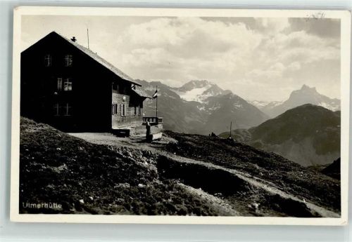 Ulmer Hütte Berge Fahne Hüttenstempel 2285 m
