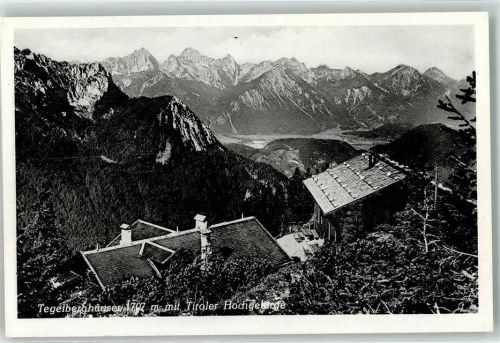 Schwangau Tegelberghäuser mit Tiroler Hochgebirge