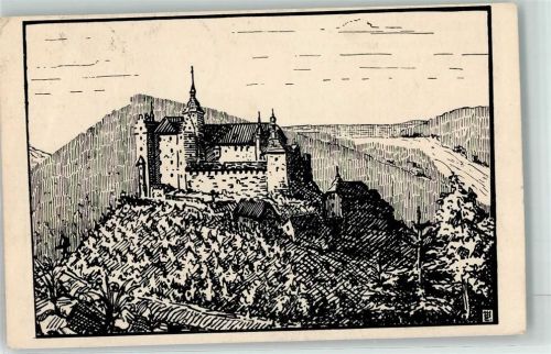 Ludwigsstadt 1921 Burg Lauenstein Fränkisch Thüringische Grenzwarte