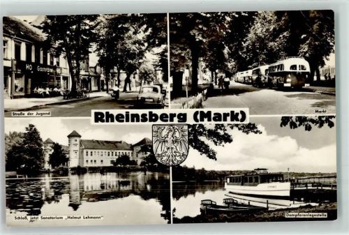 Rheinsberg Straße der Jugend Sanatorium Helmut Lehmann Markt Omnibusse