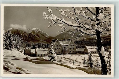 Klais Hochgebirgsheim Schloß Kranzbach Bahnpoststempel