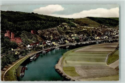 Neckarsteinach Neckar Frachtschiffe Mittelburg Vorderburg