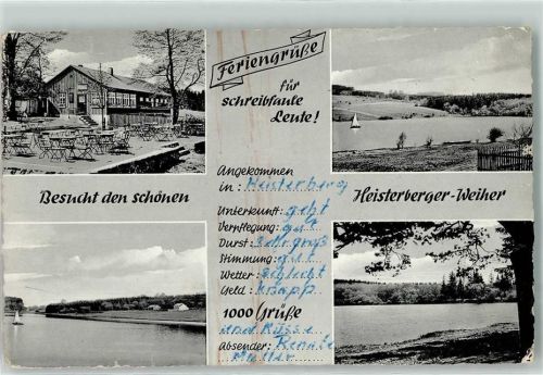 Heisterberg Heisterberger Weiher Segelboot Gasthaus Wolf