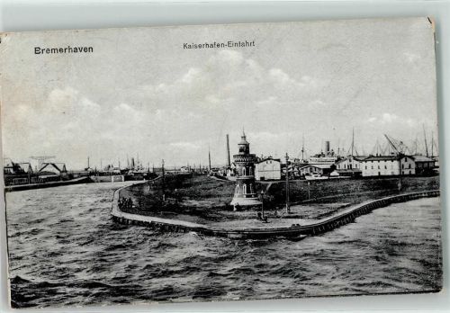 Bremerhaven Kaiserhafen-Einfahrt Leuchtturm