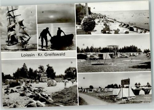 Loissin Segelschiff Wilhelm Pieck Schiffer Strand Zeltplatz