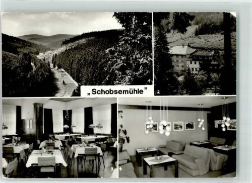 98708 O6301 Gehren , Thür - Betriebsferienheim Schobsemühle Speisesaal Clubraum