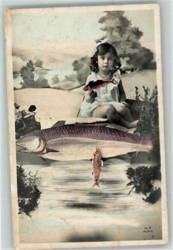 Mädchen Fische