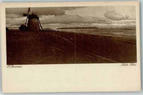 Verlag Hermann A. Wiechmann Nr. 252 - Stille Flur sign. Brunner , Windmühle