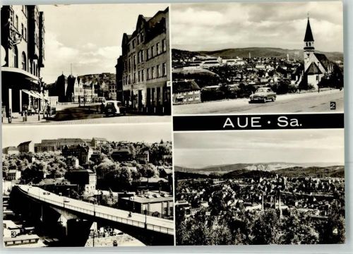 Aue Karl Marx-Platz Hauptpost Karl Marx-Brücke