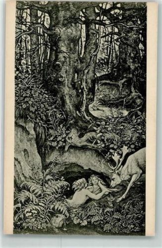 Nixen einen Hirsch tränkend Verlag Ackermann Nr.2173 Serie 213