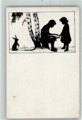 sign.Carus Schrerenschnitt Mädchen Hase Nr.30