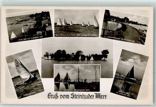 Steinhude Steinhuder Meer Bootshafen Segelboote Insel Wilhelmstein