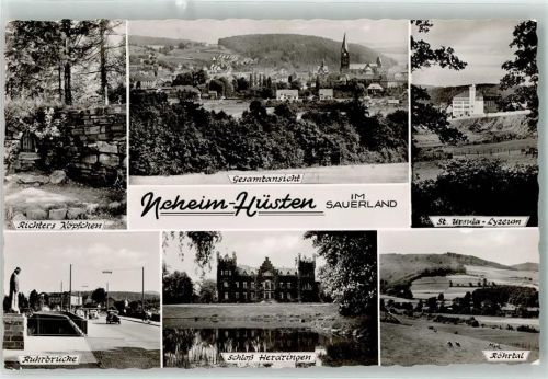 Neheim-Hüsten Richters Köpfchen Ruhrbrücke Schloss Herdringen St. Ursula Lyzeum Röhrtal