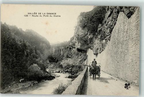 Dournon Vallee de la Drance Route du Pont du Diable Kutsche Ort lt. Recherche