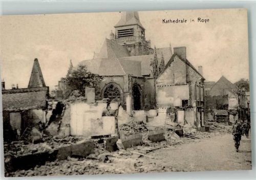 80700 Roye - Kathedrale zerstörte Häuser Uniform
