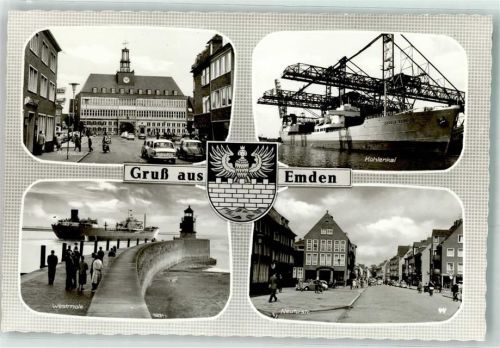 Emden Rathaus Neutorstraße Kohlenkai Westmole Stadtwappen