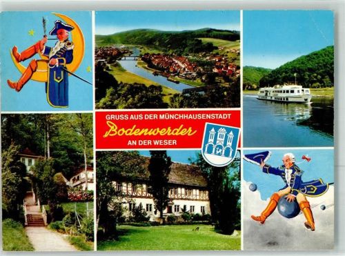 Bodenwerder Baron Münchhausen Fahrgastschiff Rathaus