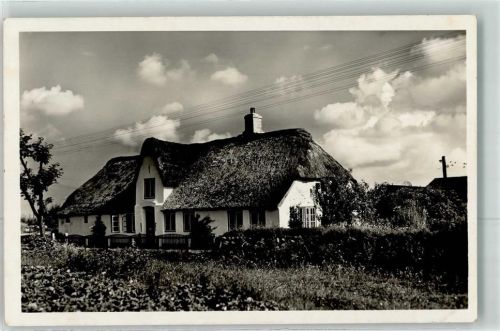 Kampen Friesenhaus Reetdach Ort lt. Stempel