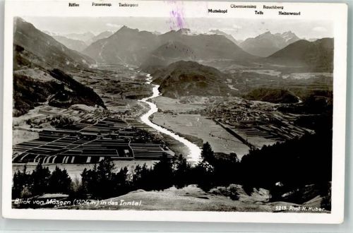 Telfs Blick von Mösern in das Inntal Hüttenstempel