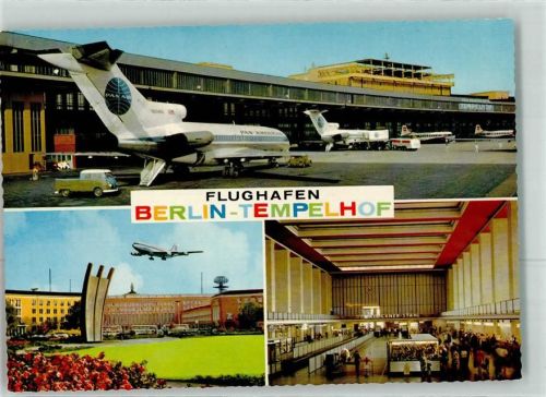 10115 W1000 Tempelhof - Flughafen PanAm Maschine VW T1 Denkmal der Luftbrücke Abfertigungshalle