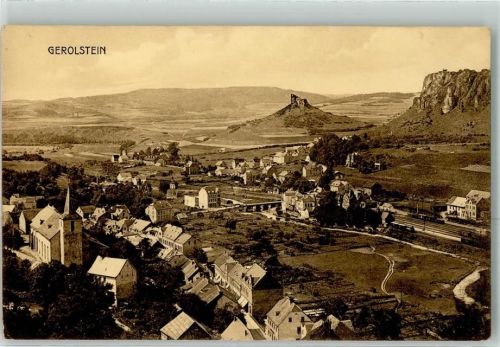 Gerolstein 1909 mit St. Anna Kirche und dem Auberg Eifel-Serie No.4