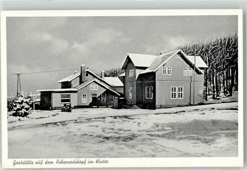 Hoherodskopf Gasthaus auf dem Hohenrodskopf im Schnee