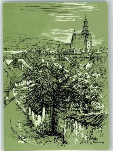 Prachatice Schönes Sudetenland unvergessene Heimat sign. W. Lang
