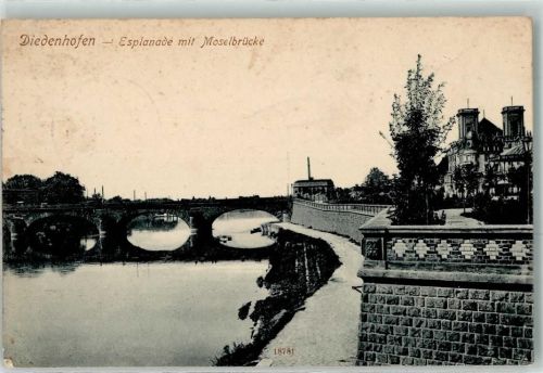 Thionville Esplanade mit Moselbrücke