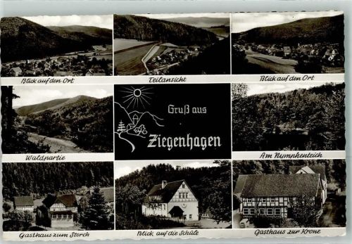 Ziegenhagen Nymphenteich Schule Gasthaus Zum Storch Gasthaus Zur Krone