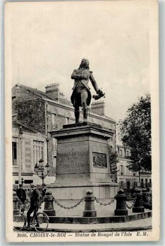 Choisy-le-Roi Statue de Rouget de l`Isle Fahrrad