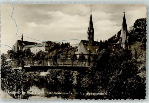 Hadamar Liebfrauenkirche mit Franziskanerabtei Brücke Foto keine AK