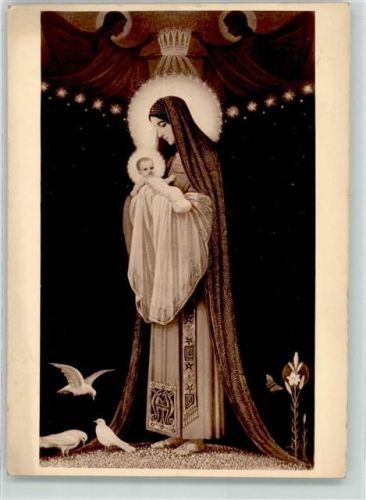 Maria Laach 1934 Bildnis Mutter Gottes aus den Kunstwerkstätten der Abtei