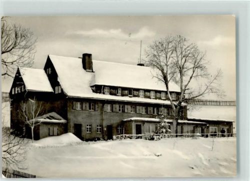 Neuhausen 1987 Ortsteil Dittersbach Ferienheim Clara Zetkin im Schnee