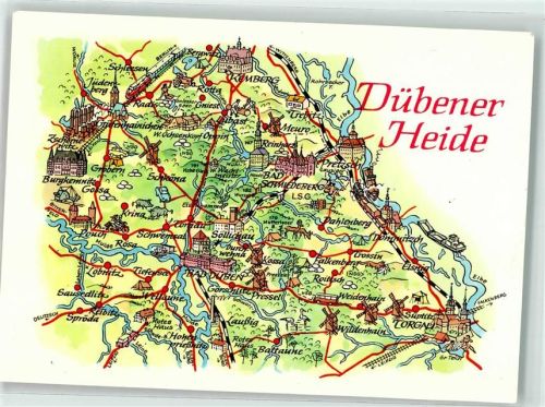 Bad Düben Dübener Heide Landkarte