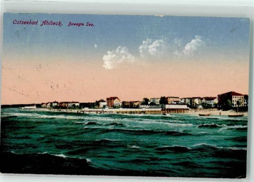 Seebad Ahlbeck 1921 Brandung