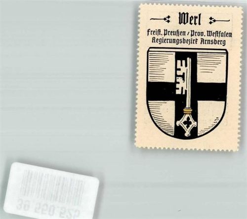Werl Freist. Preußen Prov. Westfalen Regierungsbezirk Arnsberg Wappen