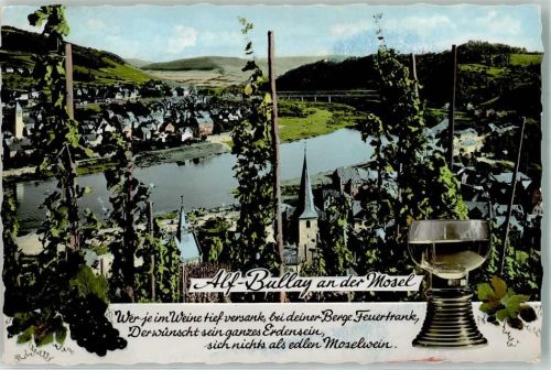 Alf 1964 mit Bullay und Moselbrücke