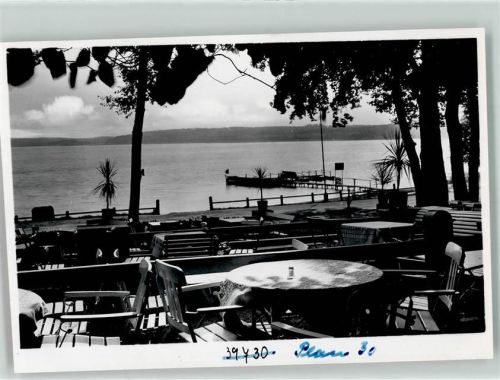 Plau Foto Original aus Archiv eines Ansichtskartenverlag Biergarten am Plauer See Ort handschriftlich
